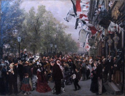 Abreise König Wilhelms I. zur Armee von Adolph Menzel